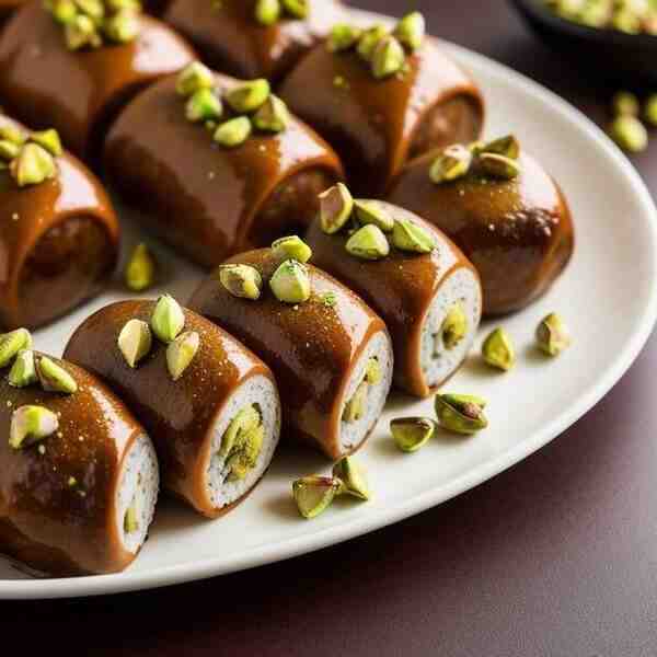 Мясные рулетики с фисташками